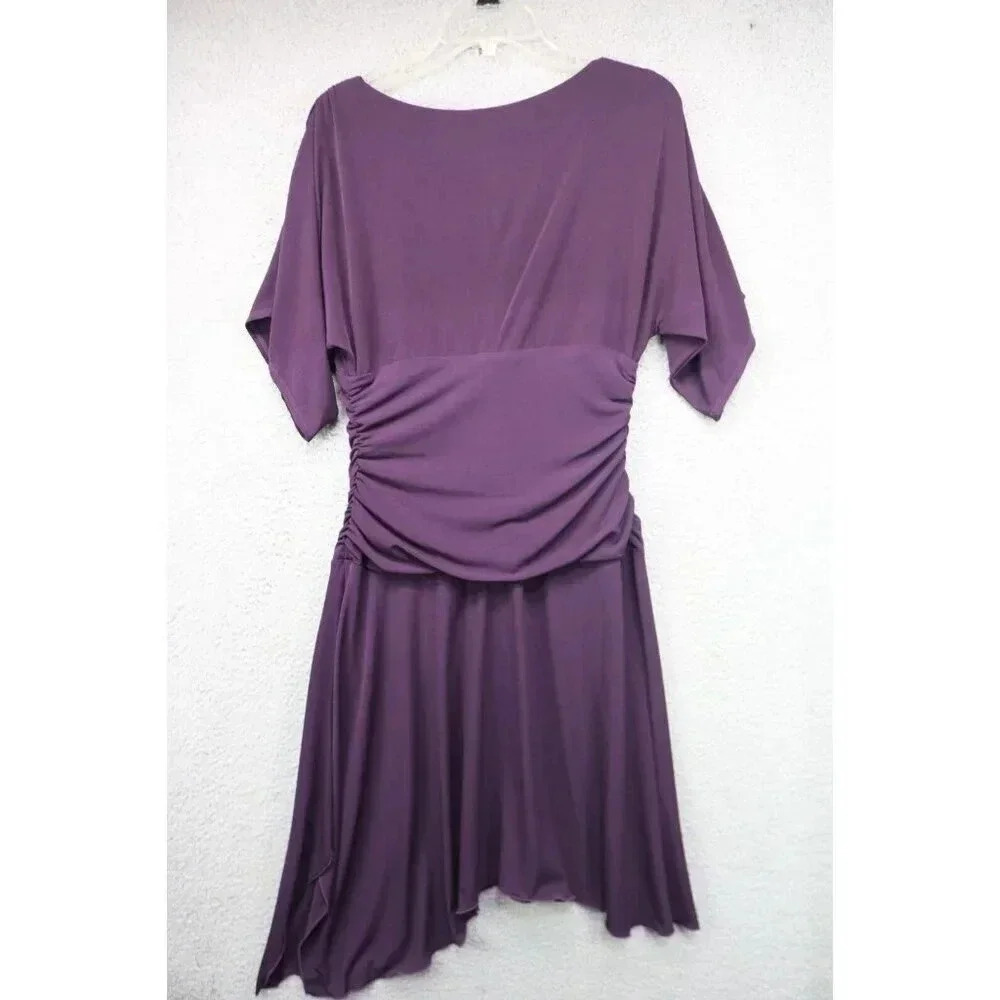 Rabbit Rabbit Rabbit Designs Purple Midi Asymmetrical Dress-Size 8 - Picture 7 of 8